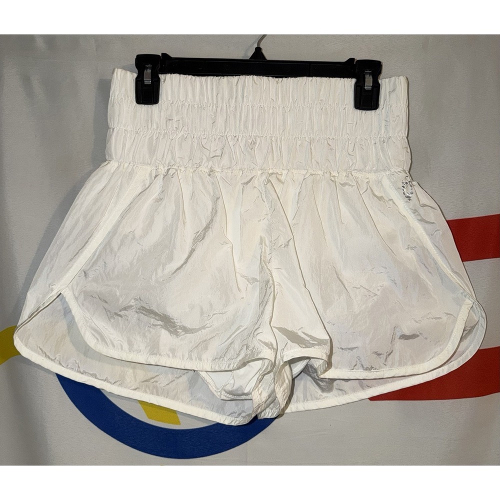 Free People Movement Shorts Womens Medium White High Rise Athletic The Way Home